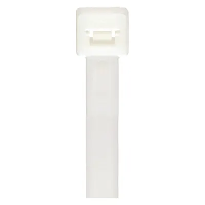 BRADY Cable Tie: 7 in Nominal Lg, 0.19 in Wd, Outdoor Use, White, Std, Nylon - All Purpose Nylon Cable Ties