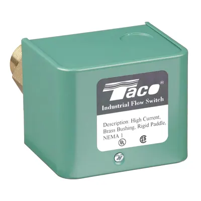 TACO Flow Switch: Paddle, 1 in For Pipe Size, Brass, 1 in NPT, 1 in Connection Size - Insertion-Style Switches for Liquids