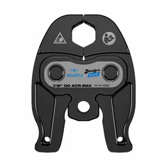 Forged steel press jaw designed for use with ZoomLock MAX compact press tools. Accommodates 7/8 in pipe for crimping connections in HVAC and refrigeration installations.