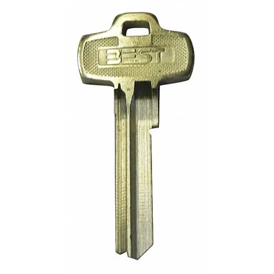 BEST Key Blank: Compatible with BEST Locks, WD Keyway Type, Key ID # KS567, 0 Pins - Door Lock Key Blanks