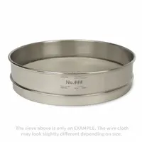 ADVANTECH Standard Stainless Steel Cloth Test Sieve: Stainless Steel, 12 in Outside Dia, 3 in Ht (MPN 200SS12I)