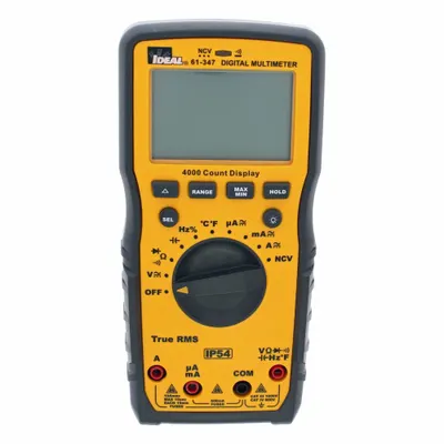 IDEAL Digital Multimeter: TRMS, CAT III 1000V/CAT IV 600V, 1,000 V Max AC Volt Measurement - Advanced Feature Multimeters