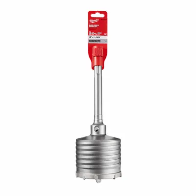 MILWAUKEE SDS-MAX Core Bit: SDS Max Shank, 4 in Core Dia, 3 in Core Body Lg - One-Piece SDS-Max Core Bits