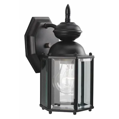 PROGRESS LIGHTING Wall Lantern: Incandescent, 100 W, 120V AC, 10 1/4 in Overall Ht - Bulb Dependent Decorative Wall Lights