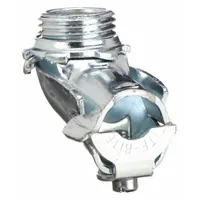 Connector - Saddle Style, 90 Degrees: Steel, 3/8 in Trade Size, 1/2 in MNPT, Non Insulated (MPN 321-TB)
