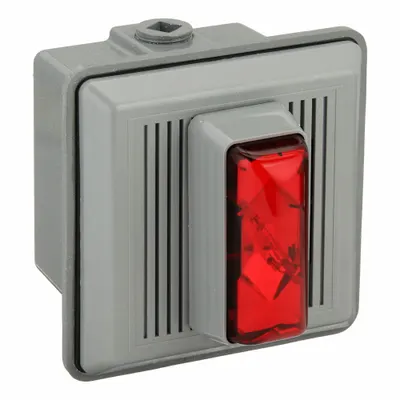 EDWARDS SIGNALING Horn Strobe: 120V AC, 5 1/2 in Overall Wd, 5 1/2 in Overall Lg - Horn Alarms with Strobe Light