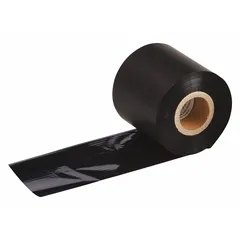 Black resin ribbon for the BBP81 printer, part of the R4700 series. Smear-resistant and RoHS compliant to 2011/65/EU. Used for printing durable labels in industrial identification applications such as asset tags, cable markers, and safety signs.