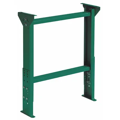 ASHLAND CONVEYOR Conveyor Support Stand: For 31 in Between Frame Wd, 9 3/4 in Min. Ht, Steel - Permanent Mount H-Style Conveyor Support Stands