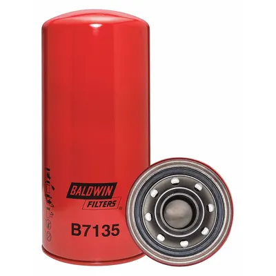 BALDWIN FILTERS Oil Filter: B7135, LF3781, M45 x 1.50 Thread Size, 12 1/8 in Overall Ht - Spin-On Oil Filters