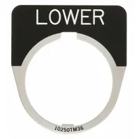 Legend Plate: 30 mm Panel Mounting Size, Half-Round, 1 1/2 in Overall Wd, For Series 10250T (MPN 10250TM23)