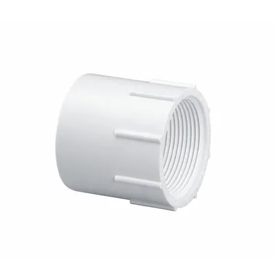 LASCO Pipe Adapter: Schedule 40, PVC, 4 in x 4 in Size, Socket x Threaded, Female x Female NPT - Schedule 40 Pipe Fittings