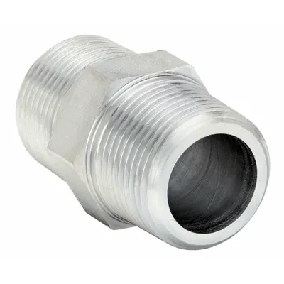PARKER Metal Pipe Straight: Straight, Steel, 1/2 in x 1/2 in - Hydraulic Threaded Extreme-Pressure Pipe Fittings