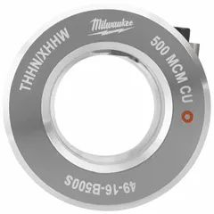 Stripping bushing for copper wire with a maximum capacity of 500 MCM. Compatible with THHN/XHHW insulation types. Designed for use with MILWAUKEE tools 2435-20 and 2935-20.