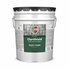 This clear, gloss silicone-resin sealer is formulated for exterior concrete and masonry surfaces. It provides a transparent, glossy finish that protects against moisture and weathering. Suitable for use on driveways, patios, and paver areas.