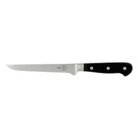MERCER CUTLERY Boning Knife: Flex, 6 in Overall Lg, Steel Blade, Black Handle, Forged, NSF Certified (MPN M23560)