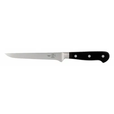 MERCER CUTLERY Boning Knife: Flex, 6 in Overall Lg, Steel Blade, Black Handle, Forged - Boning Knives
