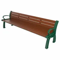 This vandal-resistant resinwood bench from the Heritage series measures 96 inches in overall length and 30 inches in overall height. It features a brown seat and green frame. Suitable for outdoor public spaces such as parks, campuses, and commercial landscapes