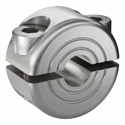 RULAND MANUFACTURING Shaft Collar: 2-Piece, Metric, Round, Clamp-On, 5 mm Bore Dia - Stainless Steel Shaft Collars
