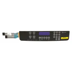 Replacement touchpad for Whirlpool ovens. This control interface enables selection of cooking functions, temperature settings, and timer management. Used in residential and commercial kitchen environments for oven maintenance and repair.