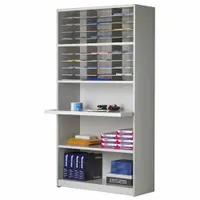 SAFCO Literature and Mail Organizer: Gray, 30 Compartments, 16 in Overall Dp, 42 in Overall Wd (MPN SRT4280CPG)