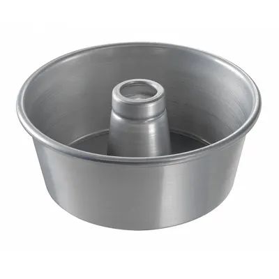 CHICAGO METALLIC Cake Pan: Aluminized Steel, Glazed, Solid, 9 1/4 in Overall Dia - Tube & Bundt Pans