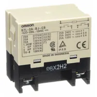 OMRON Enclosed Power Relay: Bracket Mounted, 30 A Current Rating, 12V DC, DPST-NO, 6 Pins/Terminals (MPN G7L-2A-BJ-CB-DC12)