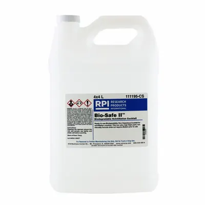 RPI Bio-Safe II Counting Cocktail: 4 L Volume, 68648-87-3, Liquid - Scintillation Cocktails