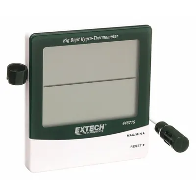 EXTECH Digital Hygrometer: 10%to 99% Humidity Range, Temp - Desk & Wall Mount Meters with Cabled Sensors