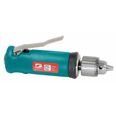 DYNABRADE Air-Powered Drill: 1/4 in Chuck, 20,000 RPM, 0.5 hp, Keyed - Inline Air-Powered Drills