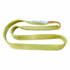 This Dayton Type 5 endless web sling is constructed of nylon with 2 plies. It has a 2 ft sling length and 1 in sling width, with a standard tag for identification. Used for lifting and rigging loads in industrial settings, such as overhead lifting and material handling.