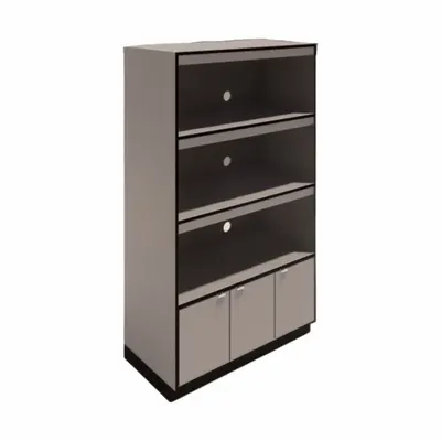 PLYMOLD Microwave Cabinet: Microwave Cabinet, Leveling Glides, Fog, 47 in Overall Wd - Microwave Cabinets