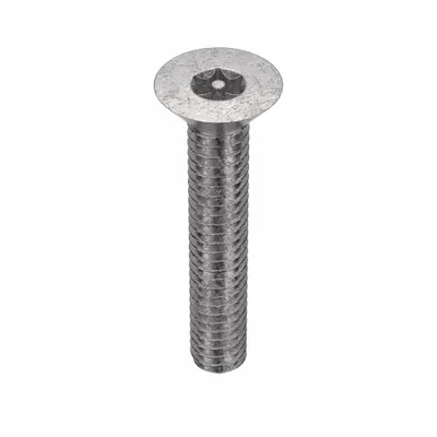 TAMPER-PRUF SCREW Tamper Resistant Screw: 1/4"-20 Thread Size, 1 1/2 in Lg, Stainless Steel - Flat Head Tamper-Resistant Machine Screws