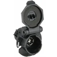 This 7-way T-connector is designed for wiring a trailer's lighting and brake system to a GM tow vehicle. Constructed from PVC, it includes grease for corrosion protection. Commonly used in fleet and vehicle maintenance for connecting trailer electrical systems