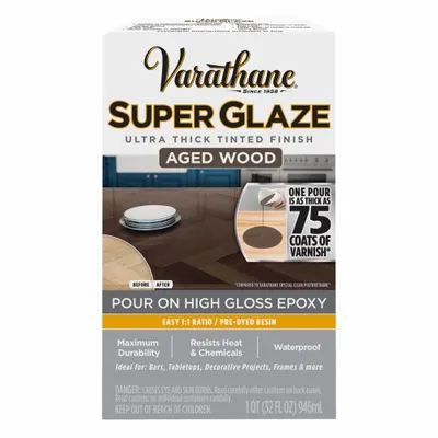 VARATHANE Finish: Finish, Interior, 32 fl oz Container Size, Aged Brown - Glaze Coatings