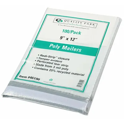 QUALITY PARK Catalog Mailers: #3, 9 in x 12 in, 9 in x 12 in, 0.015 in Material Thick - CD, DVD & Media Self-Sealing Chipboard Mailers