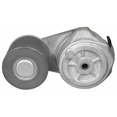 The DAYCO 89440 is a heavy-duty self-adjusting belt tensioner with a single pulley. It automatically maintains proper tension on engine accessory drive belts, compensating for belt stretch and wear. Suitable for use in vehicles requiring a heavy-duty tensioner for reliable belt operation.