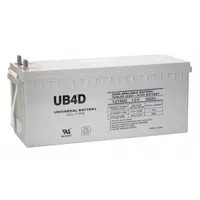 This gel sealed lead acid battery provides 12V DC output with a 140 Ah capacity. It features a deep cycle design for repeated discharge and recharge cycles, an ABS housing, and a tab terminal connection with a 0.315 in bolt hole. Suitable for backup power, emergency lighting, security systems, and renewable energy storage applications