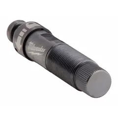 This draw stud is a component for knockout punch systems, used to create holes in sheet metal, electrical enclosures, and panels. It measures 9-7/8 inches in length with a 1-1/8 inch diameter. Compatible with MILWAUKEE knockout punch tools.