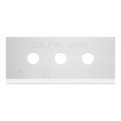 OLFA Utility Blade: 1 9/16 in Blade Lg, 3/4 in Blade Wd, 0.016 in Blade Thick - Straight-Edge Standard-Tip Replacement Utility Blades