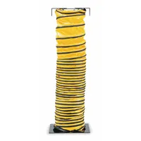 Vinyl polyester ducting for use with blowers to ventilate confined spaces. 25 ft length with fastening cuffs. Non-conductive material. Meets ASTM 227 standards