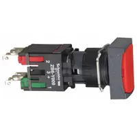 SCHNEIDER Flush Push Button Operator: Non-Illuminated, Flush Profile, Non-Metallic, 16 mm, 1NO/1NC (MPN XB6DA45B)