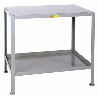 LITTLE GIANT Work Table: Fixed Ht, Steel, 60 in x 30 in, 2,000 lb Overall Load Capacity - Steel-Top Worktables