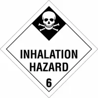 BRADY DOT Container Placard: Inhalation Hazard, 10 3/4 in x 10 3/4 in, 10 3/4 in Label Ht, Placard (MPN 63452)