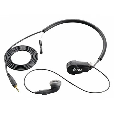 ICOM Earpiece: Fits Icom, Earbud, Push To Talk, Black, 1 Wires, Throat Mic, Wired - ICOM-Compatible Earpieces & Headsets