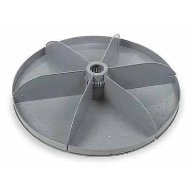 DURHAM MFG RB28-95 Flat-Bottom Shelf, 14 in x 12 in x 6 in, Gray - Shelves for Revolving Storage Bins