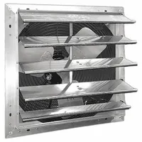 Shutter Mount Exhaust Fan: 18 in Blade, 1 Speed, 1/4 hp, Totally Enclosed Air Over, 3,128 cfm, 1 ph (MPN 484X41)