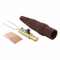 This male plug from the 16 Series features a double set screw termination for secure conductor connections. Rated 600V AC/600V DC and 190 A, it is suited for high-current, high-voltage inline connections in industrial power distribution and temporary power setups.
