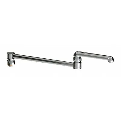 CHICAGO FAUCETS Double-Jointed Swivel Spout, Brass, Polished Chrome, DJ18LEOJKAB - Double-Jointed Faucet Spouts