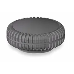 Knurled knob with threaded hole, 1 in diameter, plastic body with steel #8-32 thread. Used for manual adjustment and clamping on industrial machinery, fixtures, and control panels.