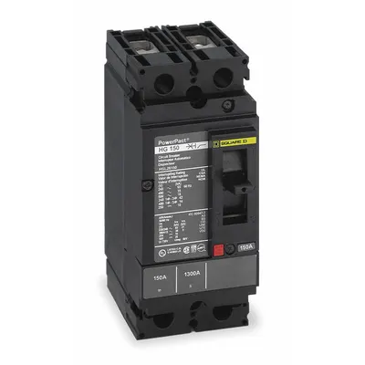 SQUARE D Molded Case Circuit Breaker: 90 A Amps, 65kA at 240V AC, Fixed, Line/Load Lug - H-Frame Square D Molded Case Circuit Breakers